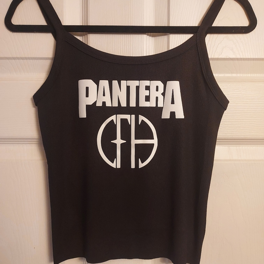 Black Logo Ribbed Tank Top